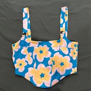 Flower corset top
